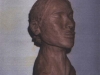 sculpted clay head